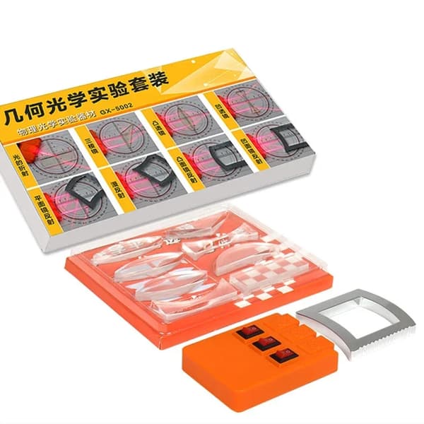 Geometric Optics Experiment Set Optical Lens Kit Convex Concave Lens Light Refraction Reflect Physics Teaching Kids Science Gift (f2)