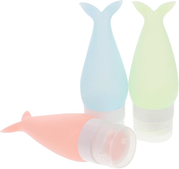 3st Silikon Dispenserflaska Tomma Lotionflaskor Läckagesäker Vätskehållare Reseförvaring