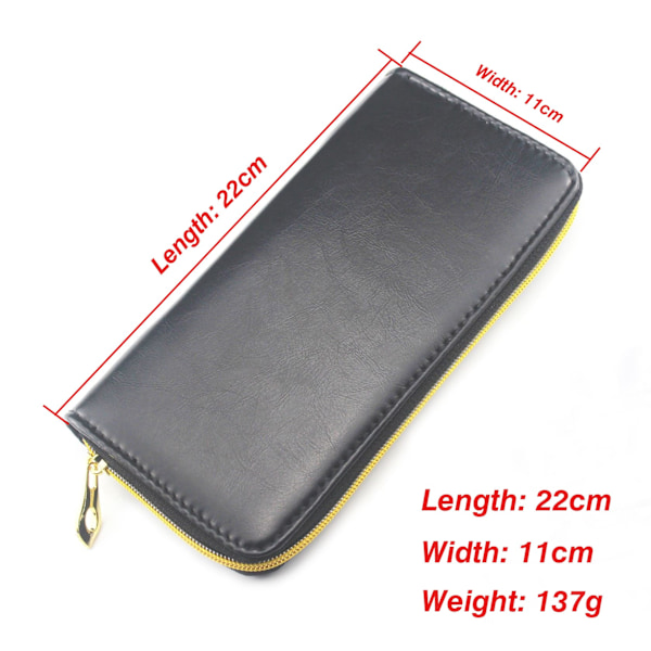 Saxväska för Salong, Svart Läder Blixtlås Saxväska - Salongsverktyg Holster Väska för Frisör Barberare Frisörer (Rymmer 4 Saxar)