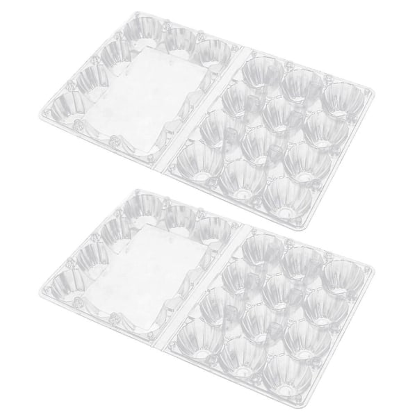 20 stk. 12 Rister Bærbar Æg Bakke Transparent Plastik Æg Holder Æg Bærer Emballage Box20stk 20pcs