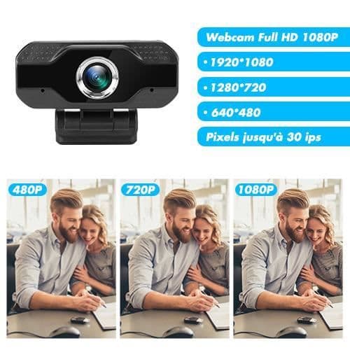 1080P Full HD Live Streaming Webcam med støjreduktion og USB Plug and Play PC Webcam til video og optagelse