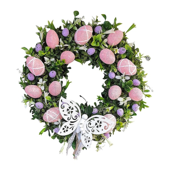 Pääsiäispupun seppeleen koristelu pääsiäisseppeleen etuoven koristelu Keinotekoinen laventeli kaninmunat Berri