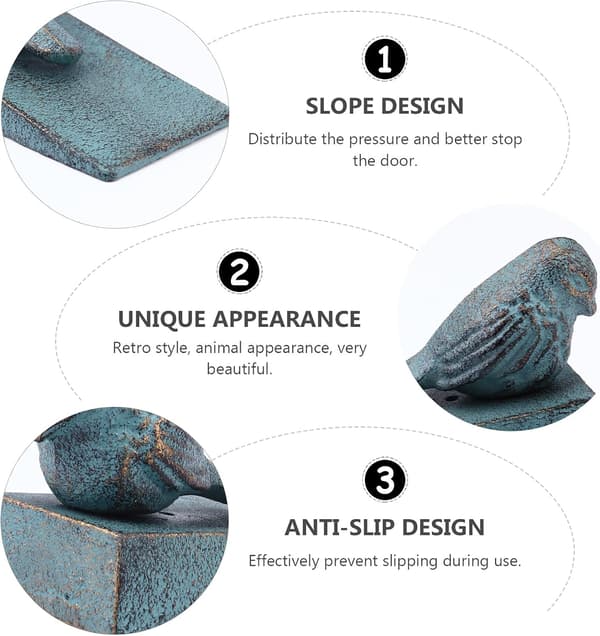 Heavy-duty Cast Iron Door Stop with Anti-slip and Durable Features