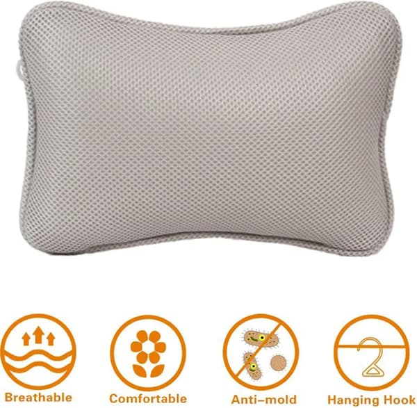 Liten badekarkpute i mesh - badekarkpute, pute, nakkepute, pute for badekar