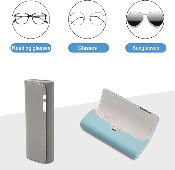 PU-skinnveske for briller, hardt etui, bærbare solbriller, briller