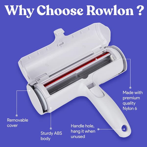 Reusable Pet Hair Remover Roller - Lint Roller for Fur on Carpets, Sofas, Clothes & Cars