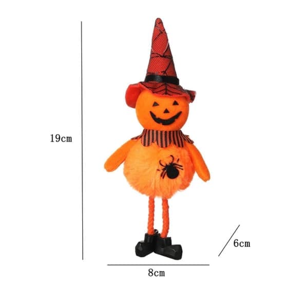 Halloween Hanging Decorations, Pumpkin, Witch and Black Cat Ornaments Decorative 4 pcs