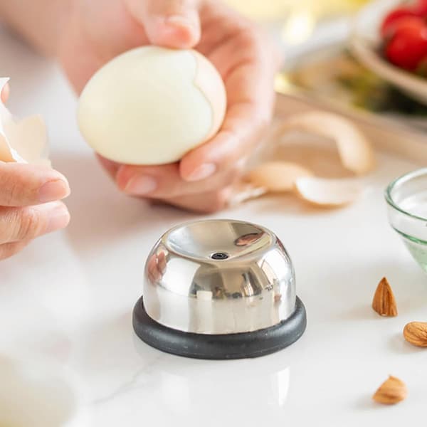 Æggeskal i rustfrit stål til kogte æg og genanvendeligt design til køkken og morgenmadsforberedelse