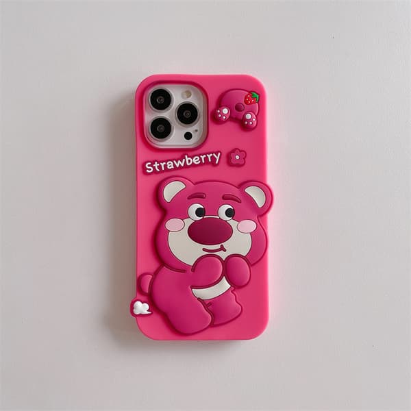 Jordgubbsbjörn Telefonfodral Apple Silikon Anti-fall Tecknad, Gäller iPhone14plus Strawberry Bear iPhone14plus Strawberry Bear iPhone14plus