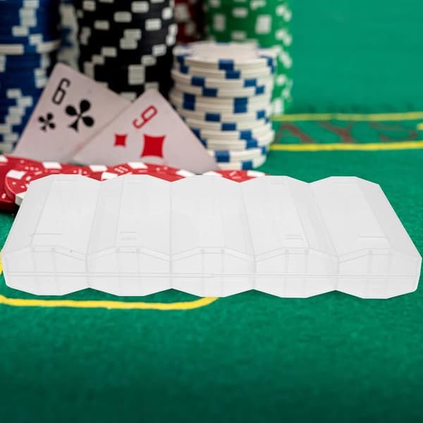 Pokerchipsboks og chiptråg med lokk 100 stk kapasitet Pokeroppbevaringstilbehør