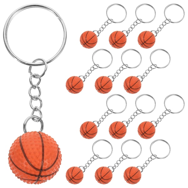 12 kpl 2,5 cm Resin Basketball Avaimenperä Luova Avaimenperä Matkamuisto Ripustus Koriste (oranssi) 2.5cm