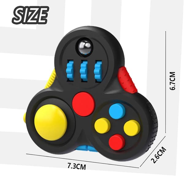 Fingerspids kontrol - Spinner legetøj til ADHD/Autisme - Stresslindring (Sort)
