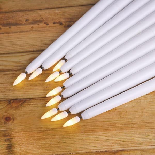 Flameless LED Taper Candles Set with Remote Control - 8-pack Warm White Varm vit white