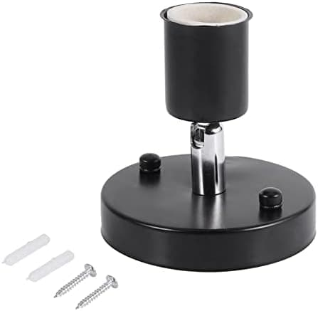 10x10cm Light Lamp Socket, E27, 180 Degree Rotation, Modern Adjustable Ceiling Lamp, Bulb Holder, Wall Lamp H