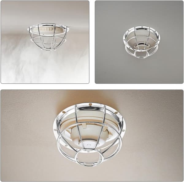4 st sprinklerskydd med silverbas 106-132 mm brandskyddsgaller