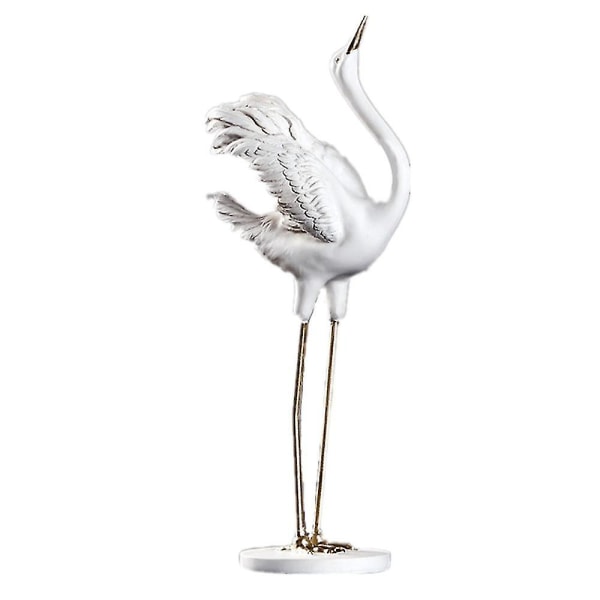 Klassiska prydnader Fairy Crane Gyllene dekorativ staty Skrivbord B