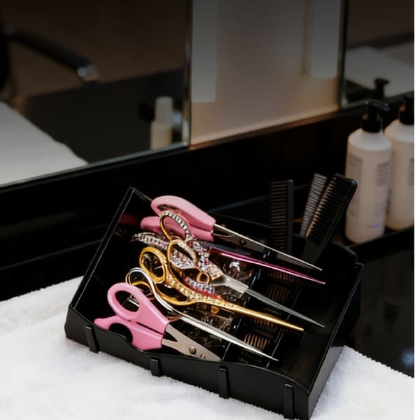 Hairdressing Scissor Storage Box - Organizer for Hairdressing Tools, Scissors, Combs, and Clippers