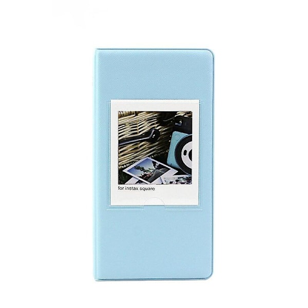 80 taskun retro PU -valokuva-albumi sopii Instax Square -filmille Fujifilm SQ1 SQ6 SQ20 SQ10 SP3 -kameratarvikkeille 64 pockets blue
