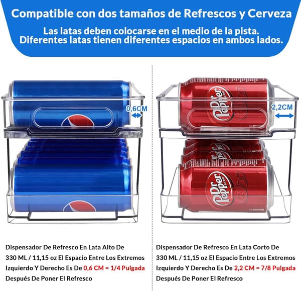 Self-Propelled Rolling Refrigerator Can Storage Box Dispenser Refrigerator Kitchen Storage 10 330ML Cans Beer Soda Drink Bottle Holder