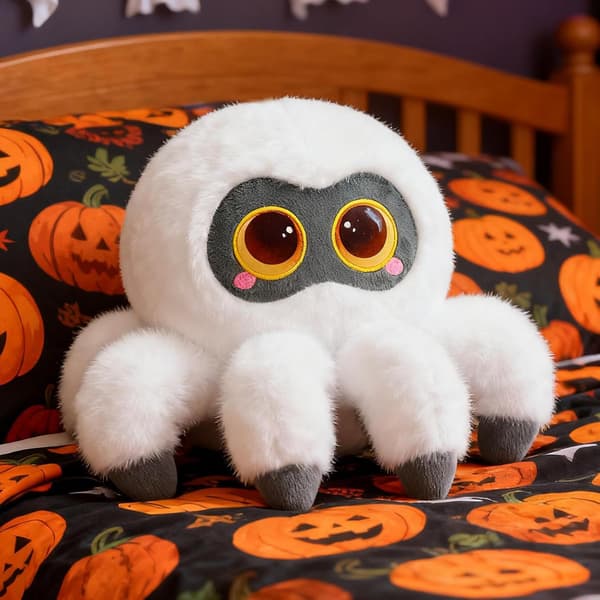 1 ST VIT Spindeldocka 11,8 tum Halloween Spindeldocka Vit White