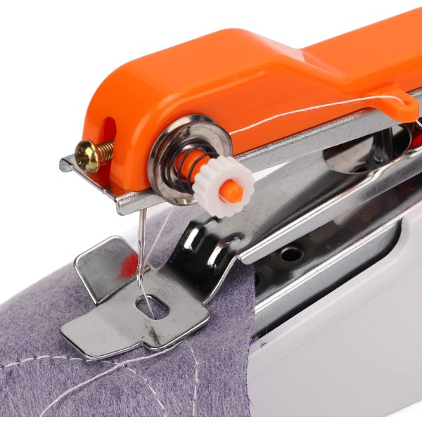 Kannettava miniompelutyökalu, kädessä pidettävä ompelukone Oranssi kannettava mini DIY ergonominen kahva sähköinen ompelukone matkaperheelle aloittelijoille