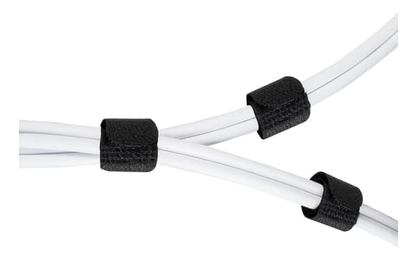 Velcro kabelbindere 20 mm bredde 18 cm 10-pak Svart