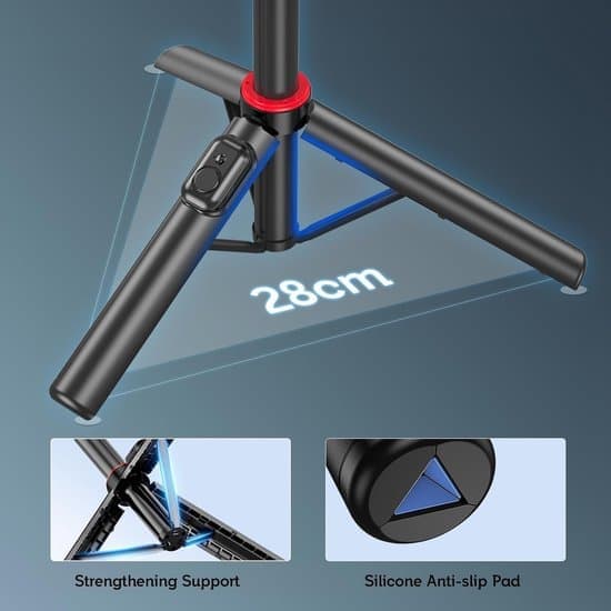 Selfie Stick / Phone Tripod - Wireless Remote Control, Extendable Aluminum - Black - 130 cm - 1 pc [Ho]