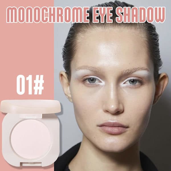 Pressed Single Eyeshadow, Highly Pigmented Matte White Shade, Vegan Waterproof Pressed Powder for Base & Highlighting 01#Matte White 01#Matte White 01#Matte White