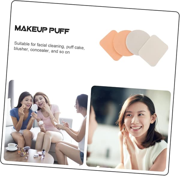 20 stk. elastiske pudderkvaster hudvenlige makeupsvampe våde tørre applikatorer til blush concealer blandet stil