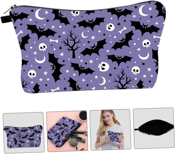 Travel Makeup Bag with Halloween Theme, Toiletry Bag with Ample Storage