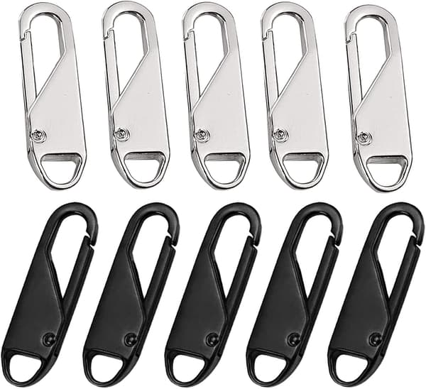 Metallblixtlåsbyte, 10-pack, Byt ut blixtlåshandtag, Blixtlåslöpare