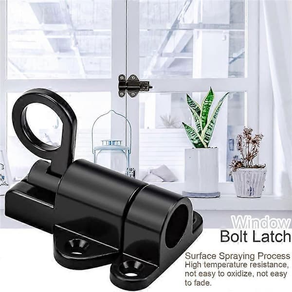 2-pack spring-loaded latch sliding lock, used for automatic door closing, barrel bolt automatic