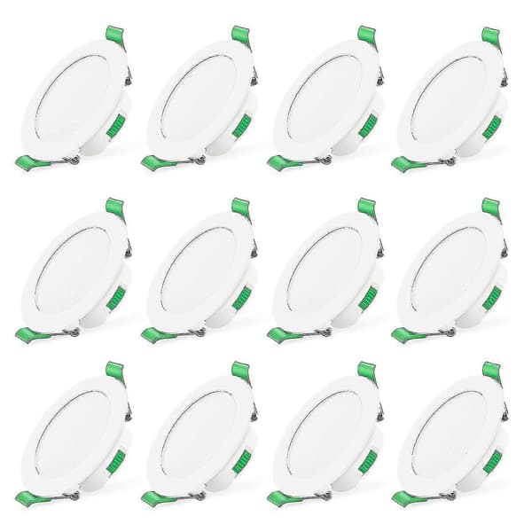 12 stk. 7W Vita LED Downlight Indbyggede Loftlamper Tynde Spotlights