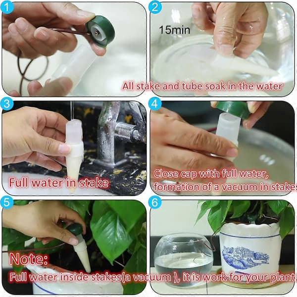 Watering Stakes Automatic Watering System, 10-pack Self-Watering Plants Slow Release for Indoor or Outdoor Plants