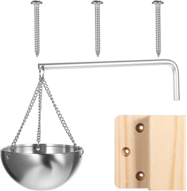 Saunaoljedispenser sett - Skål for diffusor av eterisk olje - Egnet for spa, tradisjonelle badstuer - SPA eterisk oljeskål med trebrett og skruer