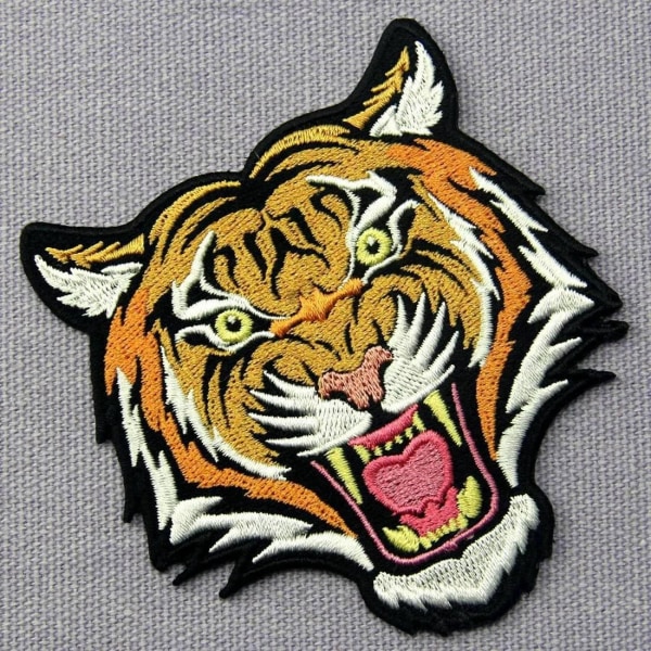 Frygtelig Bengalstribet Tiger Broderet Patch Stryg på Sy på Patch