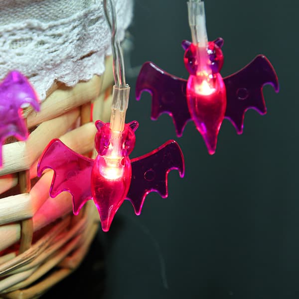 Halloween fladdermusformad LED-ljusslinga spökfestival batteridriven
