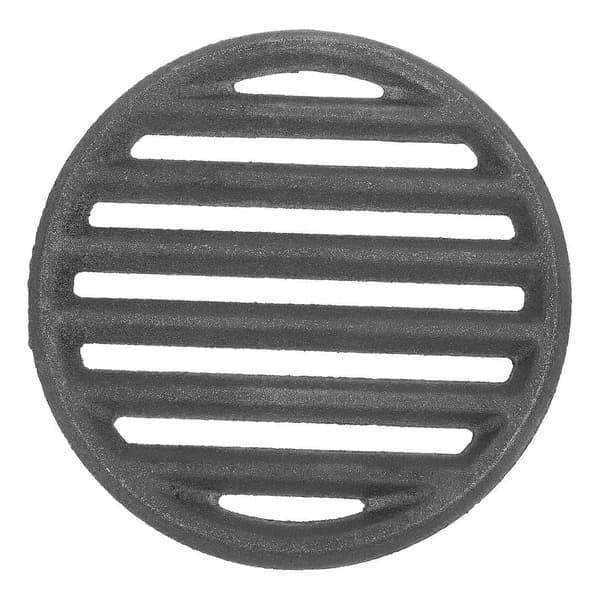 Round Cast Iron Fire Grate for BBQ Fire Pit High Heat Charcoal Plate Grill Replacement Part Outdoor Grill Accessory - WELLNGS