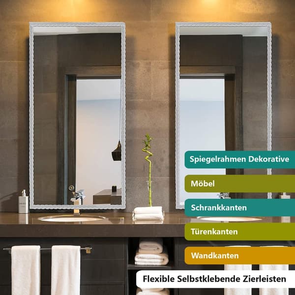 Self-adhesive wall trim - Flexible trim - Crown molding - compatible with cabinets