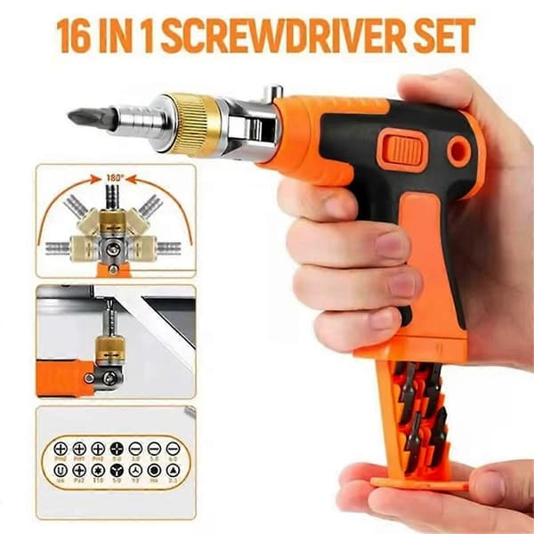 Ratchet Screwdriver 180 Degree Adjustable Angle Screwdriver Electronics Computer Tool Repair Kit E