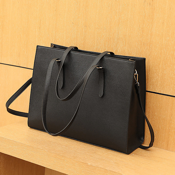 Laptop Bag for Women Waterproof Lightweight Leather 15.6 Inch Padded Tote Bag Business Work Bag Large