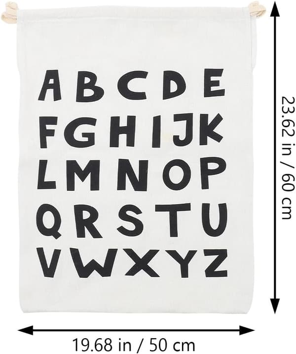Vaskepose med snøring i stoff for reise og hjem, lett å åpne og bære klespose for oppbevaring