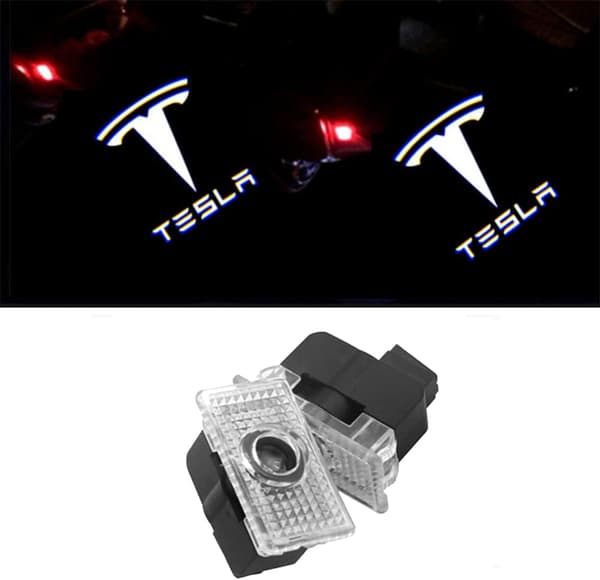 2 stk LED-bildørlamper, LED-bilvelkomstlys, LED-bilprojektorlys, LED-interiørlys for