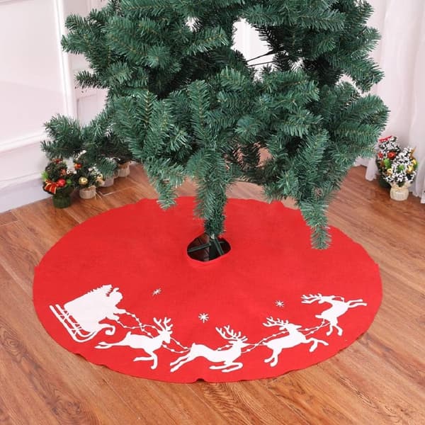 Juletrematte, 100 cm, rød, for jule- og høytidsdekorasjon
