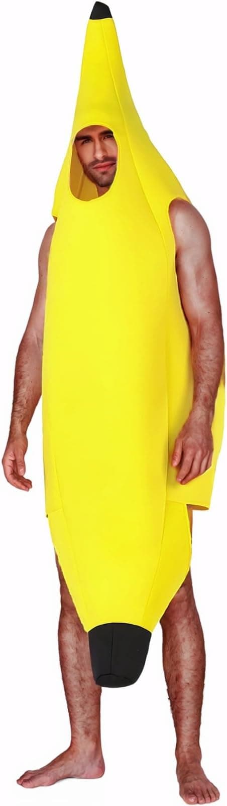 Banan-kostume til voksne og børn, let gruppekostume til Halloween, julefester