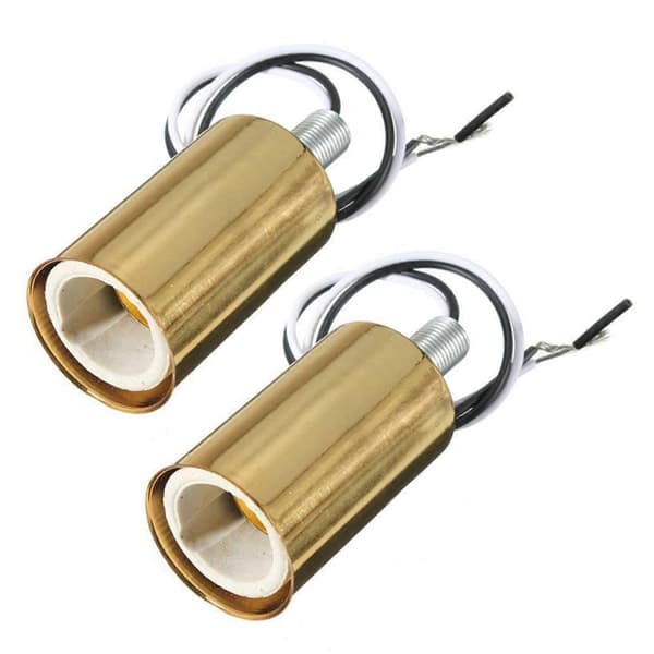 2X E14 Lampeholder Lampefot Sokkeladapter Holder Taklampefot-FF-