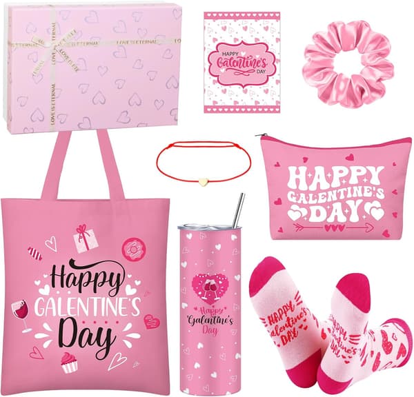 8 stk. Happy Galentine's Day til kvinders fest