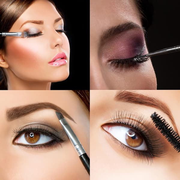 5 st Duo Eyebrow Brush, Angled Eyebrow Brush and Spoolie Brush, Eyelash Comb Eyebrow Brush Tool