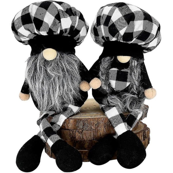 Tomtefigur i Buffelrutig Mönster, Jultomte Plyschkollektion, B