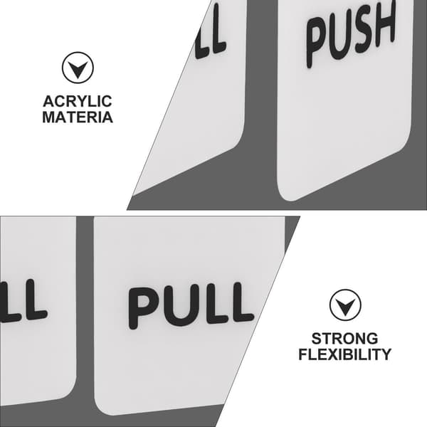 Itsekiinnittyvä Push Pull -ovitarra 10x10cm Akryylikyltti lasioville sisäänkäyntipari
